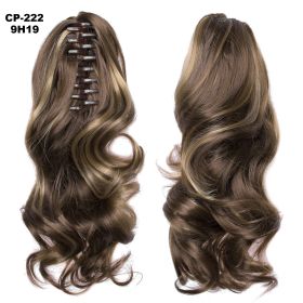 Long Wave Ponytail Wrap Around Ponytail Clip In Hair Headwear Gray Hairpiece Natural Extensions (Option: 9H19)