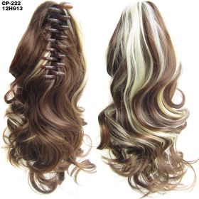 Long Wave Ponytail Wrap Around Ponytail Clip In Hair Headwear Gray Hairpiece Natural Extensions (Option: 12H613)