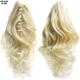 Long Wave Ponytail Wrap Around Ponytail Clip In Hair Headwear Gray Hairpiece Natural Extensions (Option: 0613)