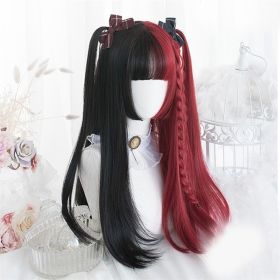 Lolita women's ponytail wig (Option: Straight hair)