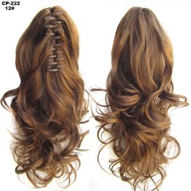 Long Wave Ponytail Wrap Around Ponytail Clip In Hair Headwear Gray Hairpiece Natural Extensions (Option: 012)