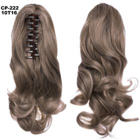 Long Wave Ponytail Wrap Around Ponytail Clip In Hair Headwear Gray Hairpiece Natural Extensions (Option: 10T16)