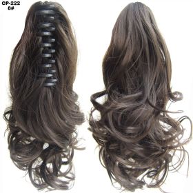 Long Wave Ponytail Wrap Around Ponytail Clip In Hair Headwear Gray Hairpiece Natural Extensions (Option: 08)