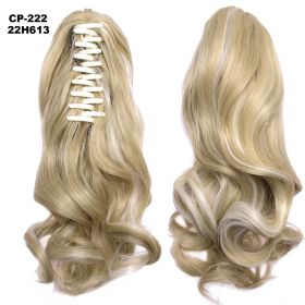 Long Wave Ponytail Wrap Around Ponytail Clip In Hair Headwear Gray Hairpiece Natural Extensions (Option: 22H613)