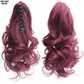 Long Wave Ponytail Wrap Around Ponytail Clip In Hair Headwear Gray Hairpiece Natural Extensions (Option: 99J)