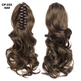 Long Wave Ponytail Wrap Around Ponytail Clip In Hair Headwear Gray Hairpiece Natural Extensions (Option: 6A)