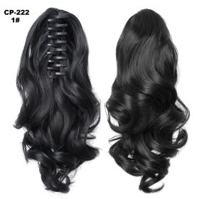 Long Wave Ponytail Wrap Around Ponytail Clip In Hair Headwear Gray Hairpiece Natural Extensions (Option: 01)