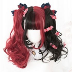 Lolita women's ponytail wig (Option: Curly hair)