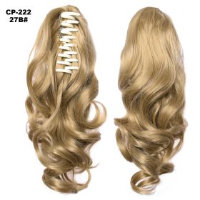 Long Wave Ponytail Wrap Around Ponytail Clip In Hair Headwear Gray Hairpiece Natural Extensions (Option: 27B)