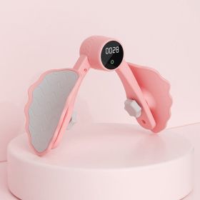 Portable Countable Pelvic Floor Muscle Trainer Beautiful Legs Yoga Fitness Equipment Pelvic Floor Exerciser Muscle Trainer For Home Gym Yoga Studio (Color: Pink)